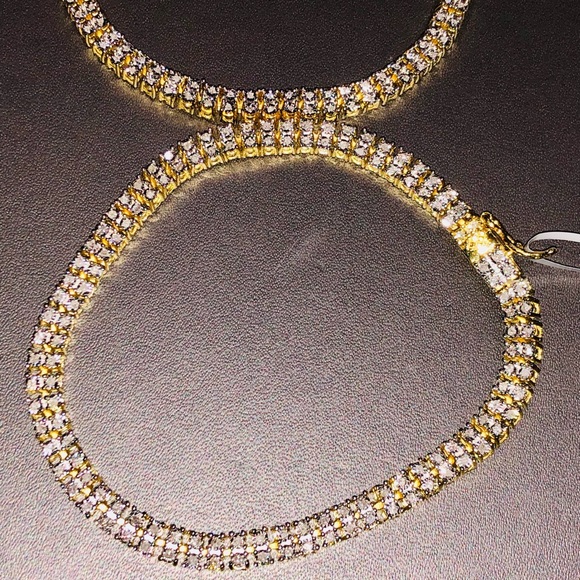 Rea diamond double row men tennis bracelet not CZ not fake unbeatable huge sale - Picture 10 of 13